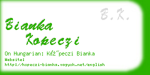 bianka kopeczi business card